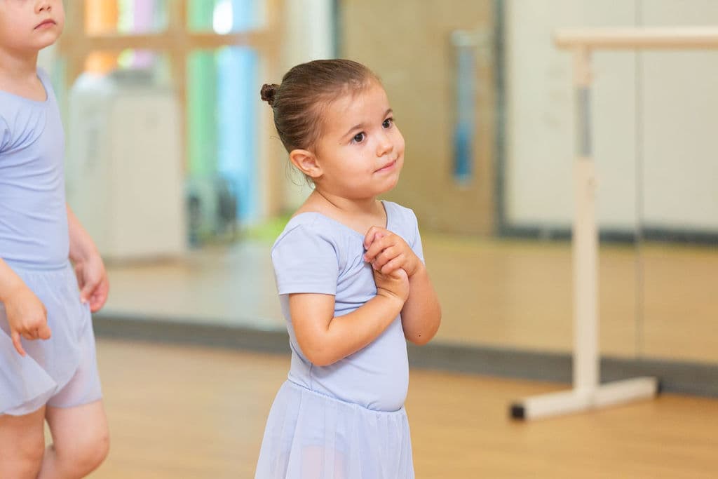 Young Tiny Ballet dancer at En Pointe Theatre Arts Cardiff